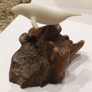 John Perry Manatee Sculpture Statue Burlwood 3"